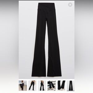 NWOT OFFLINE By Aerie Real Me High Waisted Crossover Flare Legging BLACK